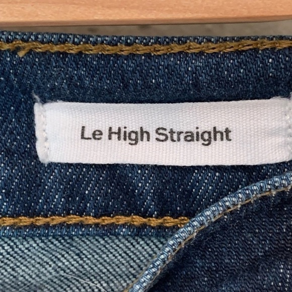 FRAME Le High Straight Asymmetrical Hem Jeans In Kingsway Size 25 - Picture 8 of 15
